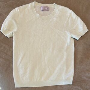 Everlane Mint 100% Cashmere Short Sleeve Sweater